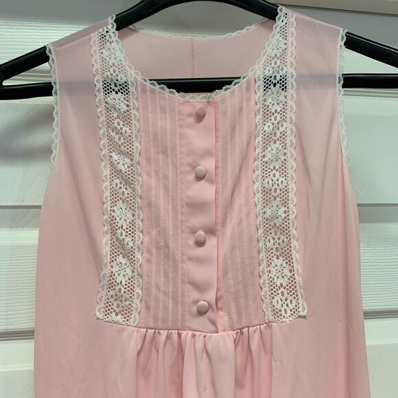 Vintage JC Penny Pink Night Gown Set sz S EUC - Picture 1 of 10